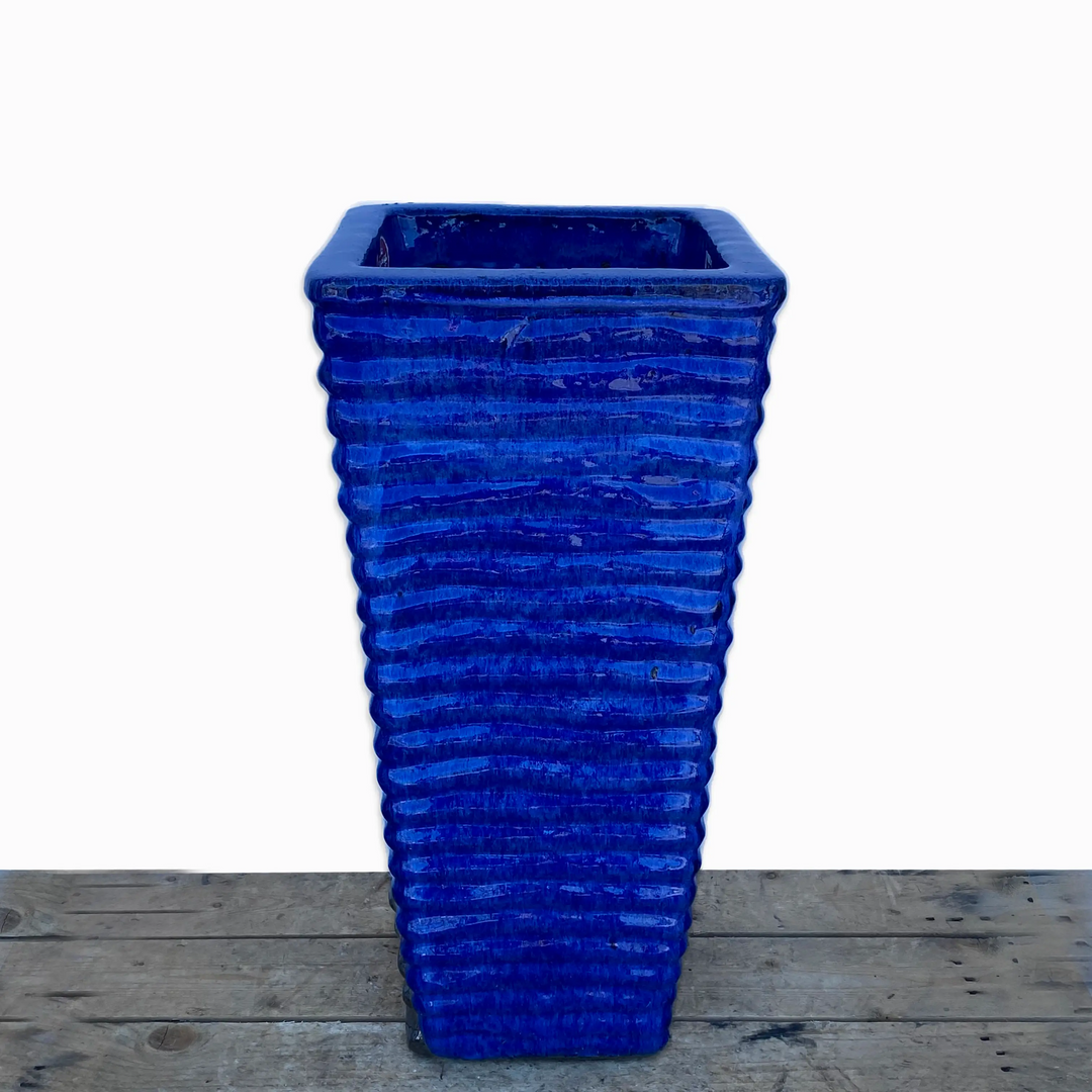 Blue Ripple Wedge Planter