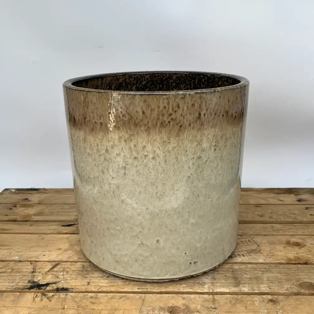 Bronze/Cream Short Cylinder Planter