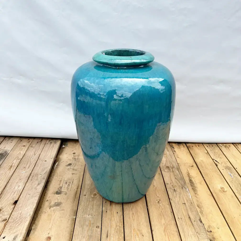 Ceramic Temple Jar Aqua | Ten Thousand Pots