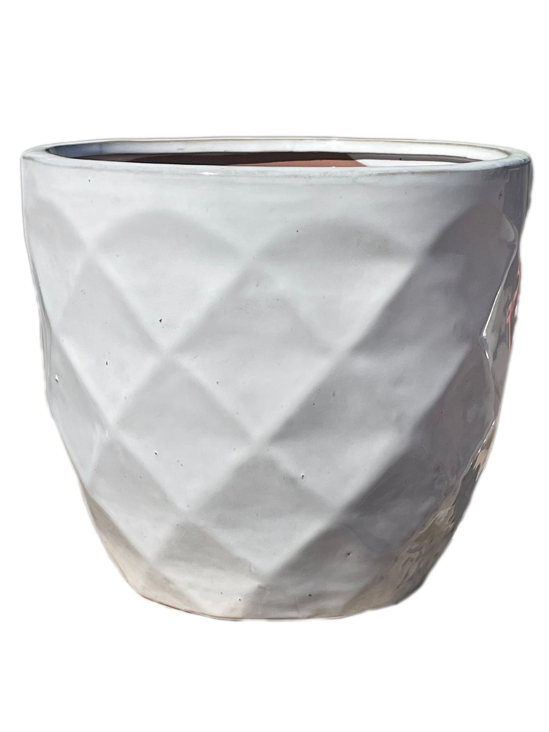 White Ceramic Geometric Planter | Ten Thousand Pots
