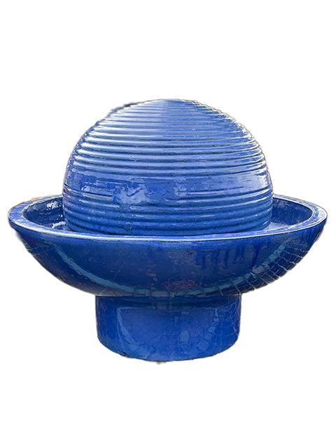 Falling Blue  Ceramic Sphere Fountain | Ten Thousand Pots