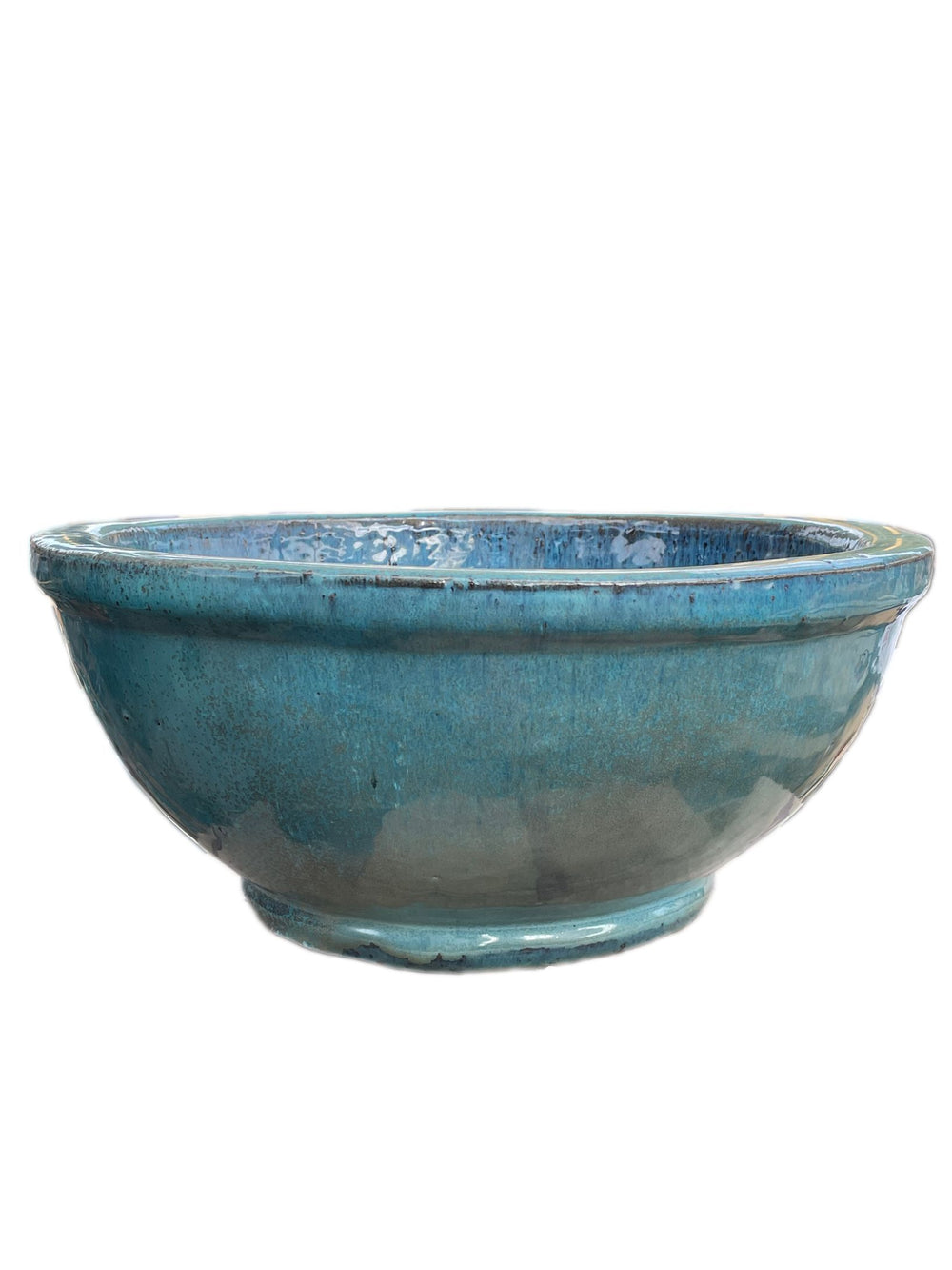 Aqua Large Ceramic Wide Bowl | Ten Thousand Pots