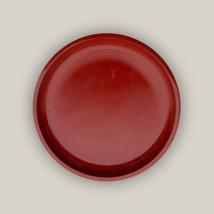 6135H44FS - Round | Chili Red Ceramic Plant Saucer | High Fired Ecofriendly Clay - Sizes 8&quot;-24&quot; - FREE SHIPPING