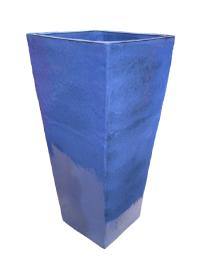 Blue Tall Ceramic Wedge Planter | Ten Thousand Pots