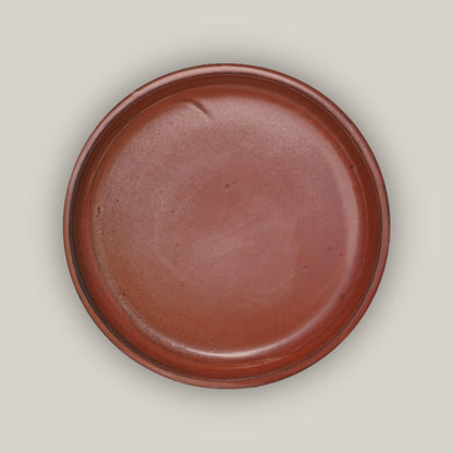 6135H42FS - Round | Copper Red Ceramic Plant Saucer | High Fired Ecofriendly Clay - Sizes 8&quot;-24&quot; - FREE SHIPPING