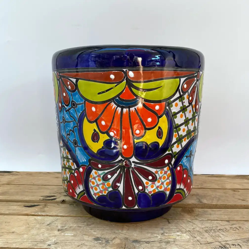 Talavera Cylinder Pot | Ten Thousand Pots