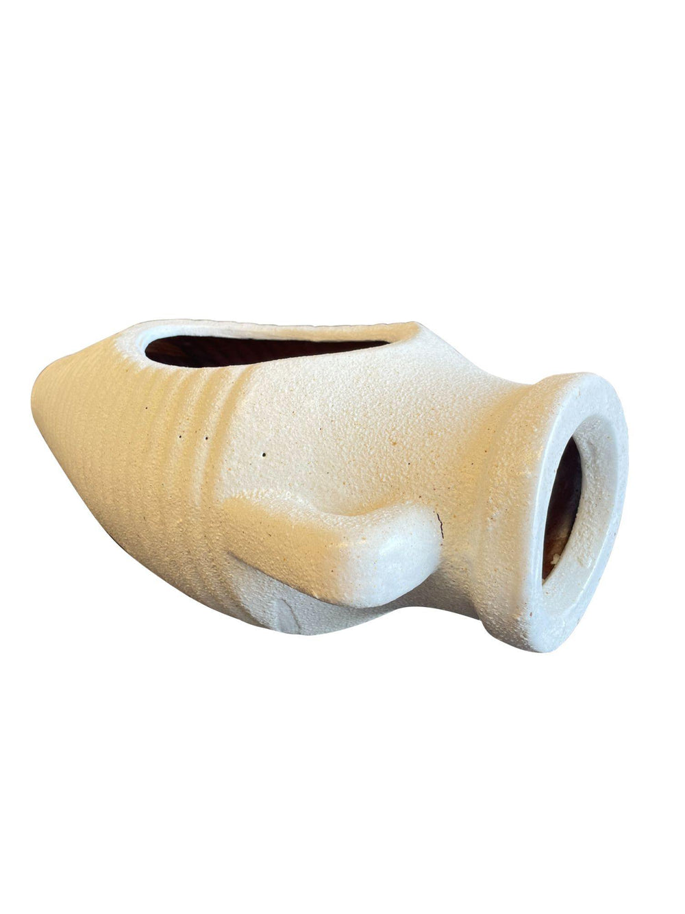 Rustic White Lying Vase Ceramic Planter | Ten Thousand Pots