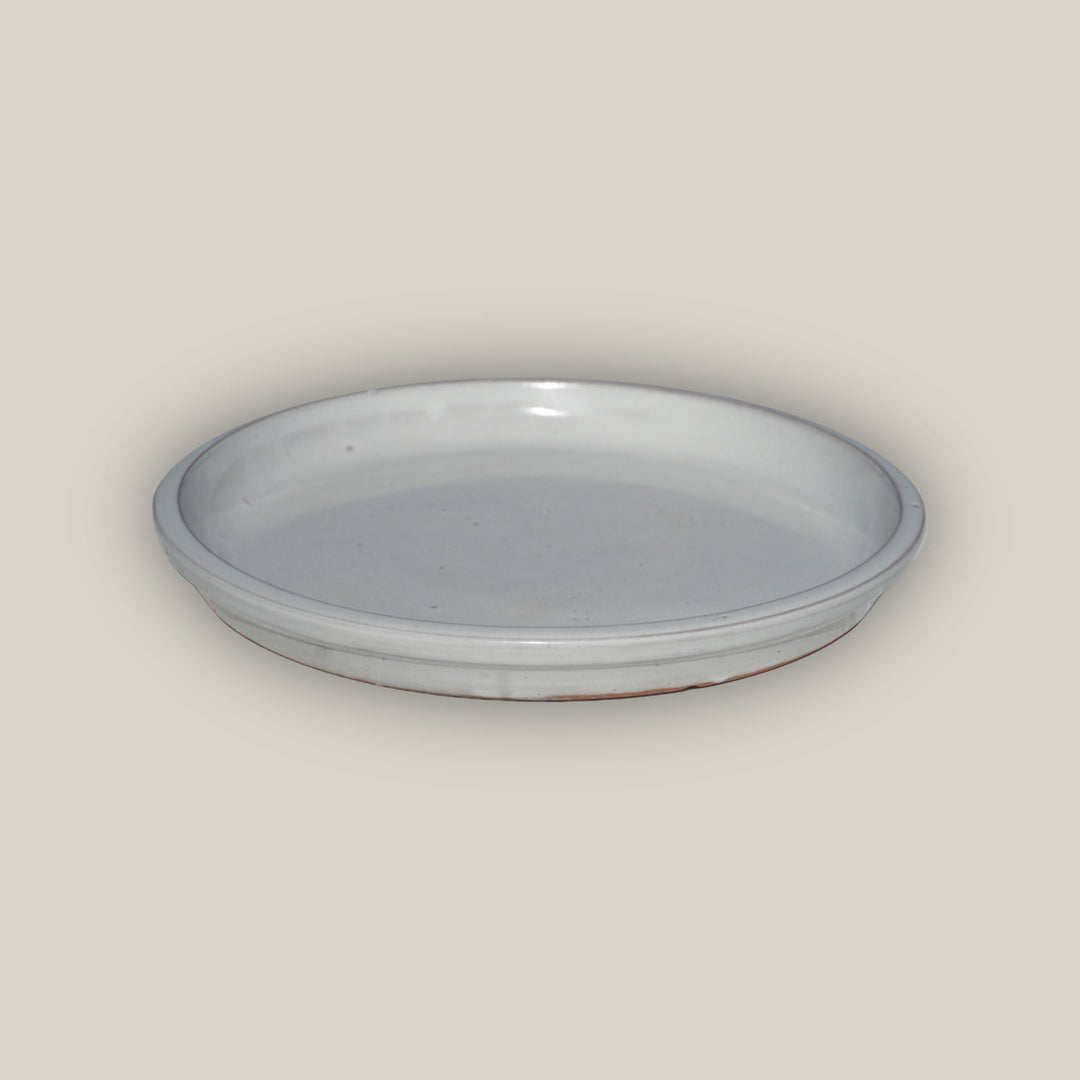 White Round Ceramic Saucer - FREE SHIPPING