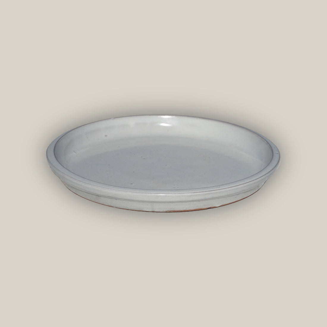 6135H25FS - Round | White Ceramic Plant Saucer | High Fired Ecofriendly Clay - Sizes 8&quot;-24&quot;