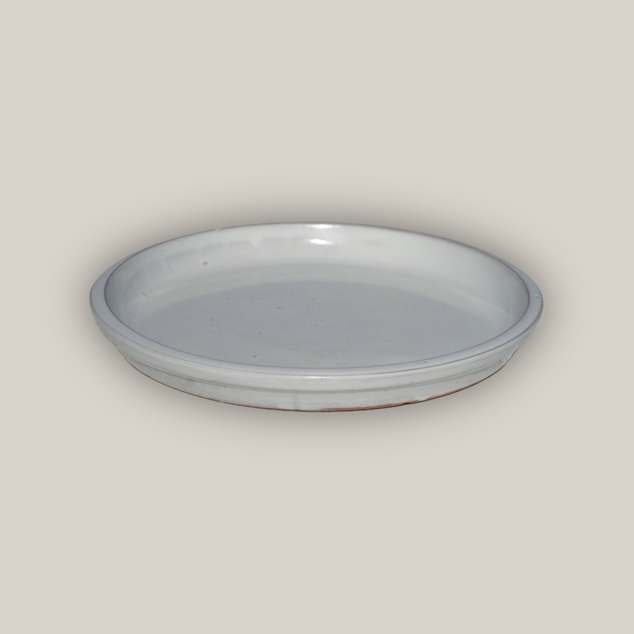 6135H25 - Round | White Ceramic Plant Saucer | High Fired Ecofriendly Clay - Sizes 8&quot;-24&quot; - Free Shipping